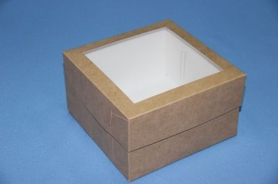 Коробка под 4 капк (170х170х100) Крафт окно(200)