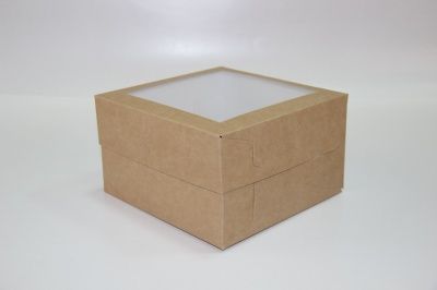 Коробка под 4 капк (170х170х100) Крафт окно(200)